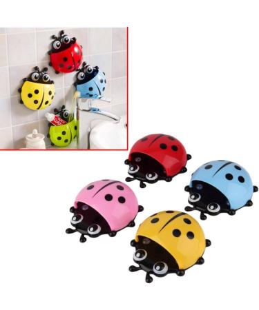 Greatangle Hot Fashion Ladybug Toothbrush Holder - Wall Suction Organizer for Bathroom - Stylish & Functional - Buy Online on GoSupps.com