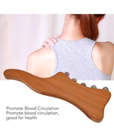 Schaffen Wooden Gua Sha Massage Stick with 5 Amethyst Points - Relieve Tiredness & Shape Your Body - Buy Online on GoSupps.com