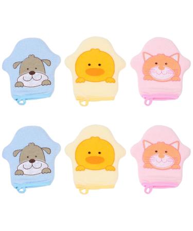 FOMIYES 6 Pcs Exfoliating Scrub Gloves - Shower Loofah & Bath Sponge Set for Body & Baby - Durable Cotton Scrubber Mittens for Kids & Adults - Buy Online on GoSupps.com