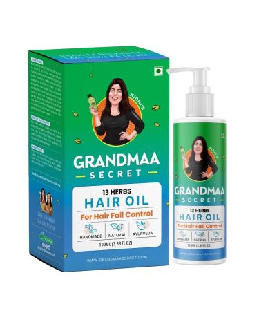 13 Herbs Hair Oil Handmade Natural Hair Oil With Coconut Oil Curry Leaves & More Hair Fall Control Oil For Dry Damaged Hair 100ml