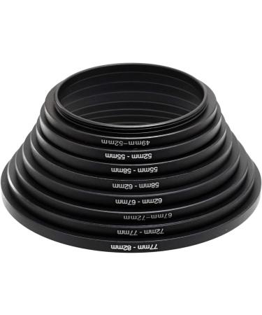 Fotasy Anodized Black Metal Filter Step Up Ring Set - Lens Adapter Rings 49-82mm (SRU) - Buy Online on GoSupps.com