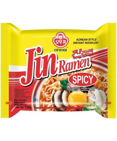 OTTOGI JIN Ramen Spicy Flavour Korean Instant Noodles 120g (Pack of 10) - Buy Online on GoSupps.com