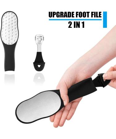 Dualeco Upgraded Stainless Steel Hard Skin Remover - Foot File for Dry/Dead Skin, Callus Remover for Pedicure - Buy Online on GoSupps.com