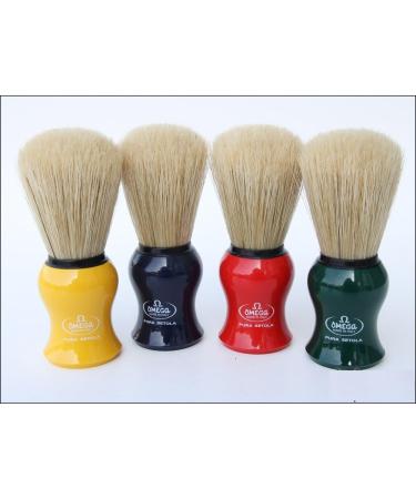 Omega 10065 Pure Bristle Shaving Brush - Blue | Premium Personal Care by OMEGA | International Shipping Available - Buy Online on GoSupps.com