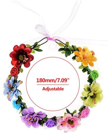 Handmade Blue Flower Crown Headband - Adjustable Tiara Decoration for Women | RK-HYTQWR RBXIBIBX - Buy Online on GoSupps.com
