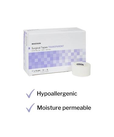 McKesson Surgical Tape 1 x 10 yd, Non-Sterile, Air Permeable Plastic - 12 Rolls per Pack - Buy Online on GoSupps.com