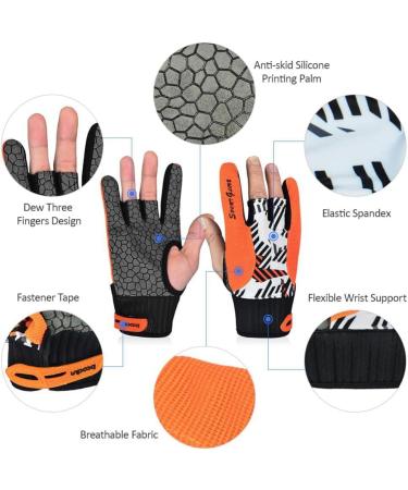 Bowling Gloves 1 Pair Professional Anti-Skid Accessories | Left & Right Hand | Orange Medium - Buy Online on GoSupps.com