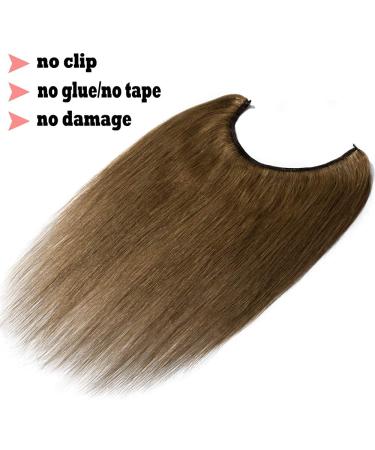 Buy S-Noilite Real Hair Extensions - 50cm (20) 70g Light Brown #6 - Easy Wire Clips for Seamless Volume - Buy Online on GoSupps.com