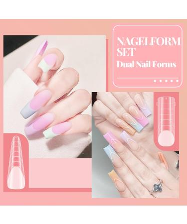 Zeyachan 96-Piece Dual Nail Forms Set - 4 Types for Nail Extension & Art | UV-Acrylic Gel Tools for Salon & DIY - Buy Online on GoSupps.com