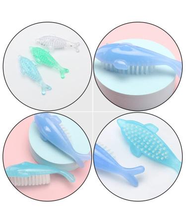 Lurrose 4pcs Nail Brushes Set - Delphin Form Cleaning Brushes for Toenails & Fingernails | Nail Art Tools in Random Colors - Ideal for Nail Peeling & Cleaning - Buy Online on GoSupps.com