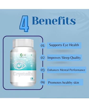 YANG Crystalix Eye Care Supplement to Improve Vision Blue Light & Digital Guard (Lutein Zeaxanthin)- 60 Capsules - Buy Online on GoSupps.com
