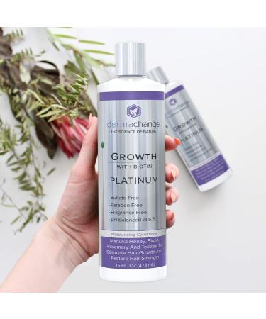 DermaChange Hair Growth Conditioner with Coconut Oil and Tea Tree Oil - Volumizing and Deep Conditioning Formula - 16oz - Buy Online on GoSupps.com