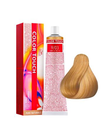 9/03 Natural Golden Platinum Blonde Wella Color Touch Pure Naturals Ammonia Free 60ml