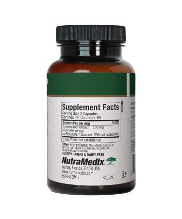 NutraMedix Curcumin - Turmeric Inflammatory Support | 120 Vegetarian Capsules - Buy Online on GoSupps.com