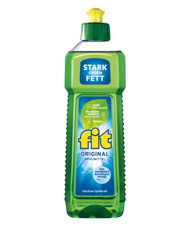 Fit detergent Original 500 ml II Fit Original dishwashing detergent liquid (500ml) biodegradable detergent the highest rinsing force and economical consumption sustainable & vegan original (500 ml)