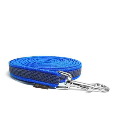 Mystique Rubberized towline 20mm with hand loop standard carabiner blue 15m 15m blue