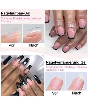 Intobas 5-in-1 Clear Builder Gel for Nails - UV/LED Nail Polish 100 Shapes Extensions & Nail Art - Buy Online on GoSupps.com