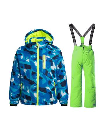 HOTIAN Boys Ski Jacket and Pants Suits Windproof Waterproof Kids Snow Suit Winter Warm Coats Ski Suit Style23 14