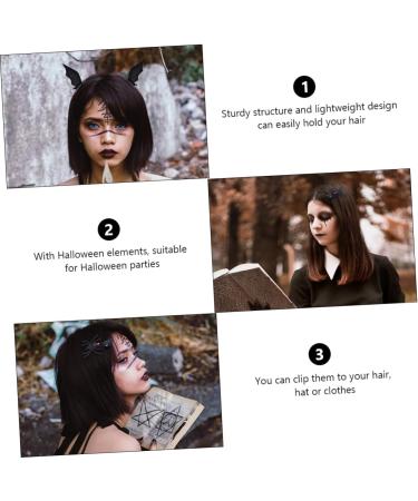 FOMIYES 4 Pairs Halloween Hair Clips Devil Hair Barrettes Halloween Hair Bows Halloween Party Headbands Halloween Hairpin Kids Hairpin Prom Tiara Performance Hair Clip Felt Ear Bout Girl - Buy Online on GoSupps.com