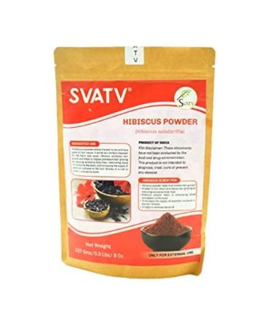 SVATV Hibiscus Powder | Sabdariffa | Rosa Sinensis | Natural Powder For Hair & Skin | Controls Hair Problem For Men & Women 227g 8oz Half Pound