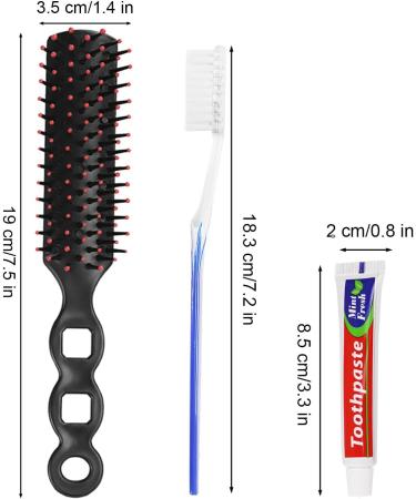 Bulk Disposable Toothbrushes & Hair Brushes - Individually Wrapped for Travel Charity and Nursing (100 Pack - Buy Online on GoSupps.com