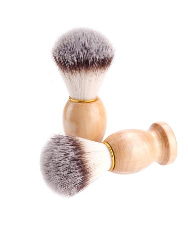 Shaving Brush (2pcs) With Hardwood Handle Luxury Barber Shop for Men Designed to Deliver the Best Shave of Your Life