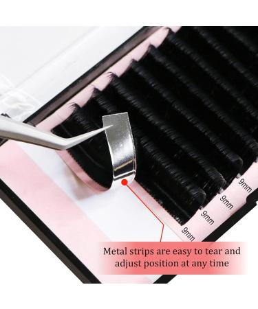 QUEWEL Easy Fan Volume Lash Extensions | .05mm C Curl 9mm Rapid Blooming Lashes | Matte Black Volume Eyelash Extensions | Mix Lengths 8-18mm | Perfect for Professionals - Buy Online on GoSupps.com