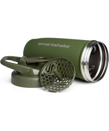Smartshake Reforce 900 ml Stainless Steel Protein Shaker Bottle | 30 OZ - Leakproof BPA Free Unisex - Army Green - Perfect for International Shipping - Buy Online on GoSupps.com