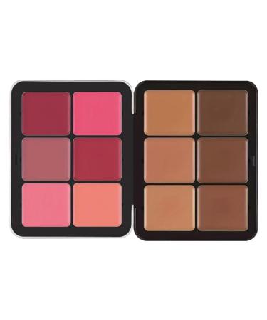 Cream Blush Palette Face Camouflage Contouring Palette - Concealer Contour Cream Waterproof Makeup Palette for Women Full Coverage Makeup for Teksome