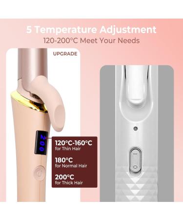 Buy Ukliss 25mm Mini Travel Curling Iron 2 in 1 - Short Hair LCD Display 5 Temp Settings Dual Voltage (Pink) | International Shipping Available - Buy Online on GoSupps.com