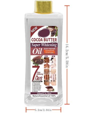Black Skin Brightening Oil Papaya Oil For Skin Super Whitening Papaya Oil Repairing Body Papaya Oil For Lightening Dark Skin (Cocoa 200ML) - Buy Online on GoSupps.com