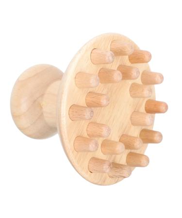 BUIFULSIC 1STK Massagekamm made of wood stylist combat hair washers Hand massager smooth massager made of wood handwascher scalp ridge muscle scrap cockroach bears bay face beech child