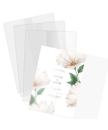 Vellum Jackets - 200 Pack Folded Vellum Jacket for 5 x 7 Invitations Translucent Vellum Paper for Invitation Greeting Cards Photo Prints