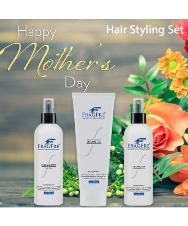 Hair Styling Set for Sensitive Skin 8 oz/ea (3-Pack Gift Set) - Detangler-Styling Gel-Finishing Spray - Fragrance Free Paraben Free Hypoallergenic - No Burning or Itching Hair Styling - Vegan - Buy Online on GoSupps.com