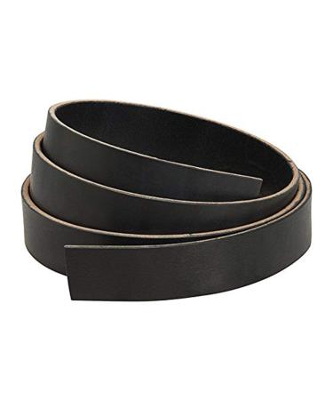 Weaver Leather Plain Belt Blank Black, 1 1/2"