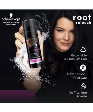Schwarzkopf Root Retouch Instant grey root coverage spray for regrowth sweat and rain resistant temporary roots spray Brown 70g (Pack of 2) Light Brown 120 g (Pack of 2) - Buy Online on GoSupps.com