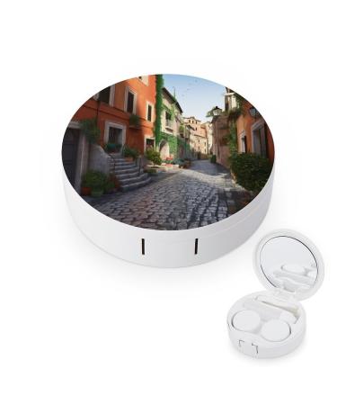 Contact Lens Case Street of Italy Portable Travel Contact Lens Box Contact Lens Storage Box