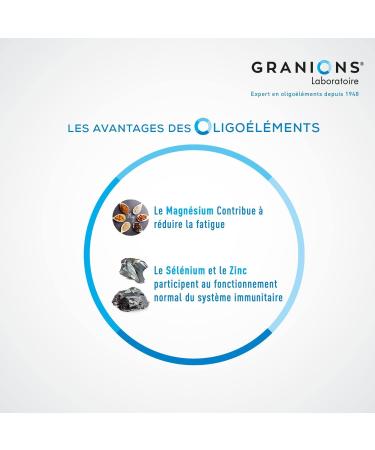 GRANIONS Vitality - 30 Tablets 15 Days - Oxxynea Patented Complex - Royal Jelly Acerola Vitamins of Group B Vitamin E Vitamin D3 Trace Elements - Passenger Fatigue - French Brand - Buy Online on GoSupps.com