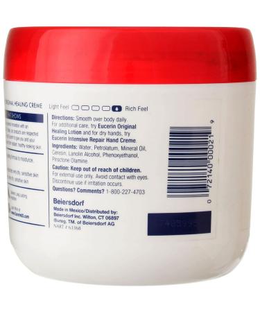 Eucerin Original Healing Creme 16 oz (Pack of 8) - Buy Internationally | Best Moisturizer for Dry Skin - Buy Online on GoSupps.com