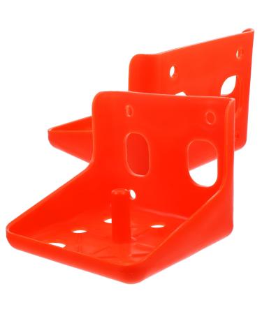 BESPORTBLE 2pcs Cattle and Sheep Lick Brick Box Plastic Tray Livestock Feeder Poultry Breeding Equipment Animal 16.6x16.6cm Orange