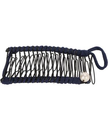 Vintage Cover Comb Tool Metal Weaving Stylish Easy to Use Comfortable Banana Hair Clips Sturdy and Elastic for Thick Wavy Curly Hair (Navy Blue) - Buy Online on GoSupps.com