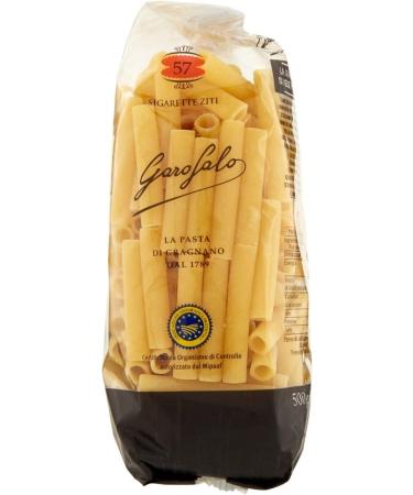  Italian Gourmet E.R. Garofalo Ziti Cigarette No. 57 Pack of 10 Neapolitan durum wheat semolina with 500g of IGP pasta + 400g Italian Gourmet Polpa - Buy Online on GoSupps.com