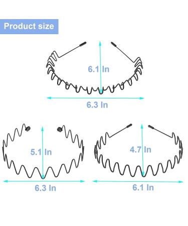 Spring Wavy Metal Hair Bands | Non Slip Unisex Headband for Men and Women | Fashion Sports Hairband - Buy Online on GoSupps.com