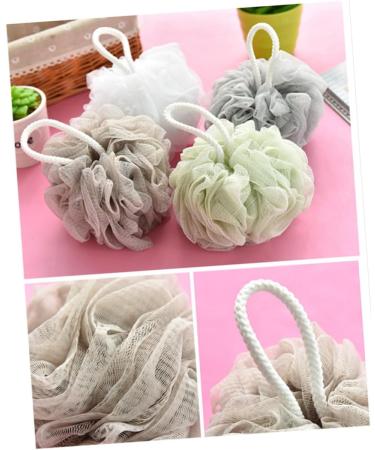 FOMIYES 4pcs Bath Sponge Set - Mesh Pouf Bath Balls for Shower - Premium Bathroom Supplies for a Luxurious Clean - Buy Online on GoSupps.com