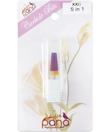 PANA Nail Carbide 5 in 1 Bit - Two Way Rotate use for Both Left and Right Handed - Fast remove Acrylic or Hard Gel - 3/32" Shank - Manicure Nail Art Drill Machine (Double Coarse - 2XC Purple) Double Coarse - 2XC Purple - Buy Online on GoSupps.com