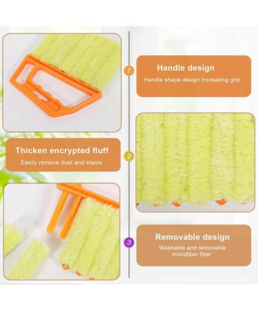 Desikixudy 2Pcs Window Venetian 7 Finger Dusting Cleaner Tool Window Shutters Venetian Brush - Buy Online on GoSupps.com