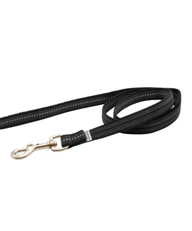 Rubberized leash without hand loop - black 100 cm (1 m) 100 cm black - Buy Online on GoSupps.com