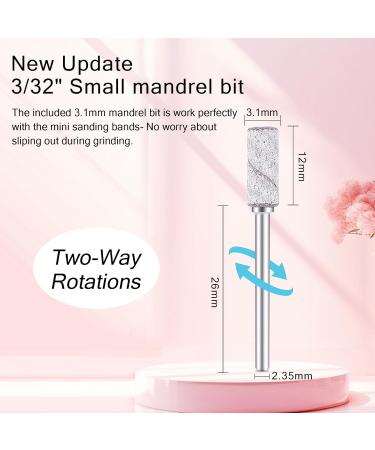 Small Sanding Band Nail Drill Bits - 80pcs Mini Cuticle Files & 3.1mm Mandrel - 240 Fine Grits for Natural Nail Prep & Smooth Polish - Ideal for Manicure Salon Use - Buy Online on GoSupps.com