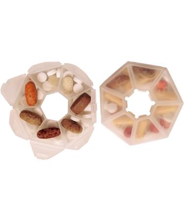 Small Pill Organizer Boxes - 7 Day Set | Travel-Friendly & Transparent | Ideal for Purse & Pocket - Braille Markings Included - Buy Online on GoSupps.com