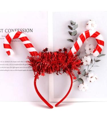 Lurrose Christmas Headbands - 2Pcs Glowing Candy Cane Hair Hoops for Women - Buy Online on GoSupps.com
